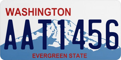 WA license plate AAT1456