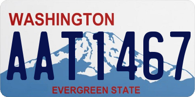 WA license plate AAT1467