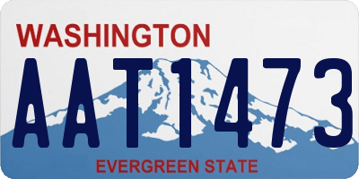 WA license plate AAT1473