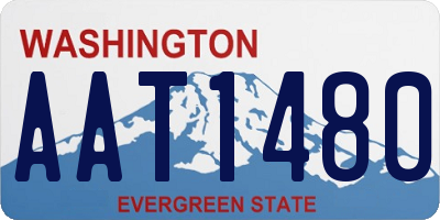 WA license plate AAT1480