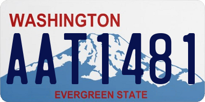 WA license plate AAT1481