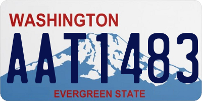 WA license plate AAT1483