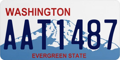 WA license plate AAT1487