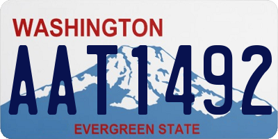 WA license plate AAT1492