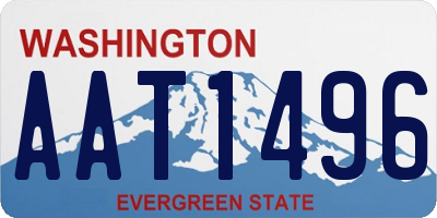 WA license plate AAT1496