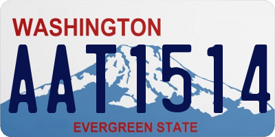 WA license plate AAT1514