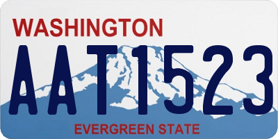 WA license plate AAT1523