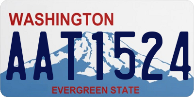 WA license plate AAT1524