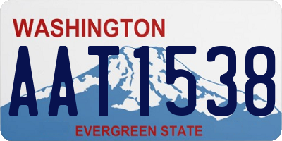 WA license plate AAT1538