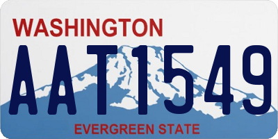 WA license plate AAT1549