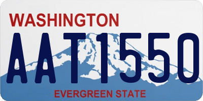 WA license plate AAT1550