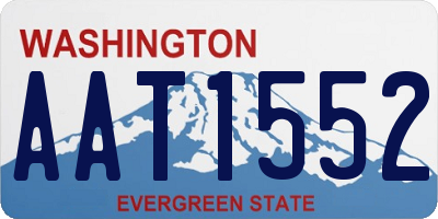 WA license plate AAT1552