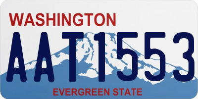 WA license plate AAT1553