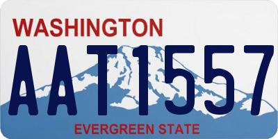 WA license plate AAT1557