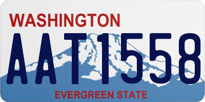 WA license plate AAT1558