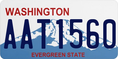 WA license plate AAT1560
