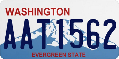 WA license plate AAT1562