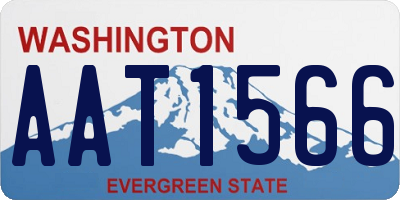 WA license plate AAT1566