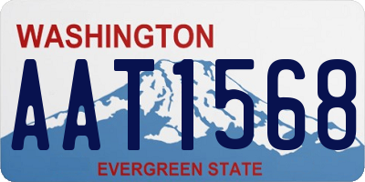 WA license plate AAT1568