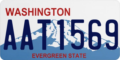 WA license plate AAT1569