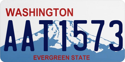 WA license plate AAT1573