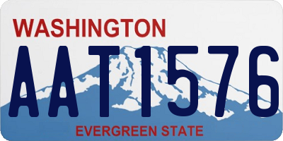 WA license plate AAT1576