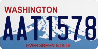WA license plate AAT1578