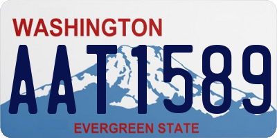 WA license plate AAT1589