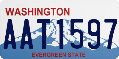 WA license plate AAT1597