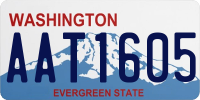 WA license plate AAT1605