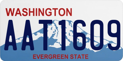 WA license plate AAT1609