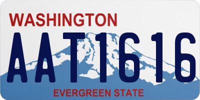 WA license plate AAT1616