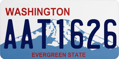 WA license plate AAT1626