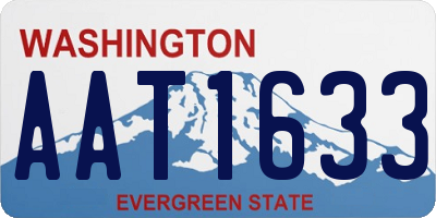 WA license plate AAT1633