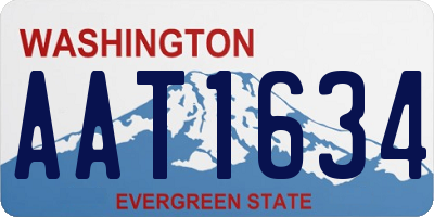 WA license plate AAT1634