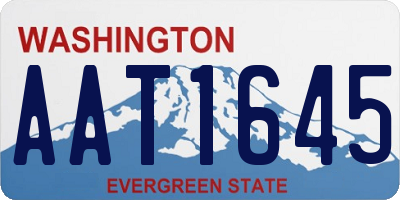 WA license plate AAT1645