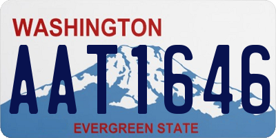 WA license plate AAT1646