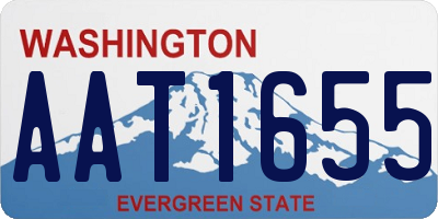 WA license plate AAT1655