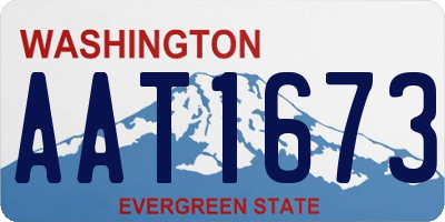 WA license plate AAT1673