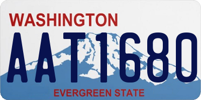 WA license plate AAT1680