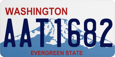 WA license plate AAT1682