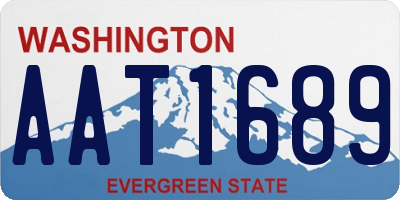 WA license plate AAT1689