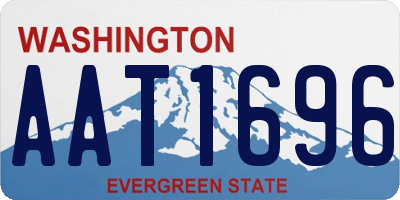 WA license plate AAT1696