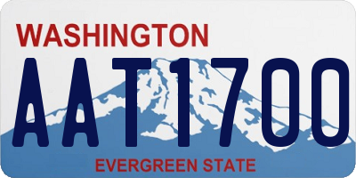 WA license plate AAT1700