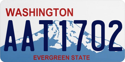 WA license plate AAT1702