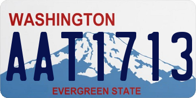 WA license plate AAT1713