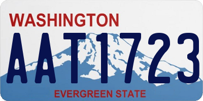 WA license plate AAT1723
