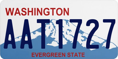 WA license plate AAT1727