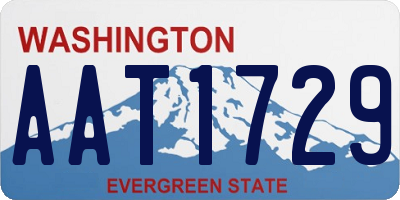 WA license plate AAT1729