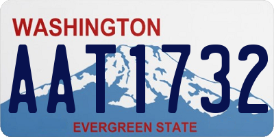 WA license plate AAT1732